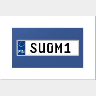 Finland car license plate Posters and Art